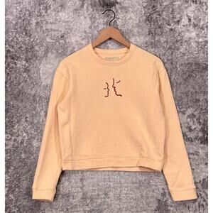 Paloma Wool Sweater Medium Womens Art Expression Embroidered Sweatshirt